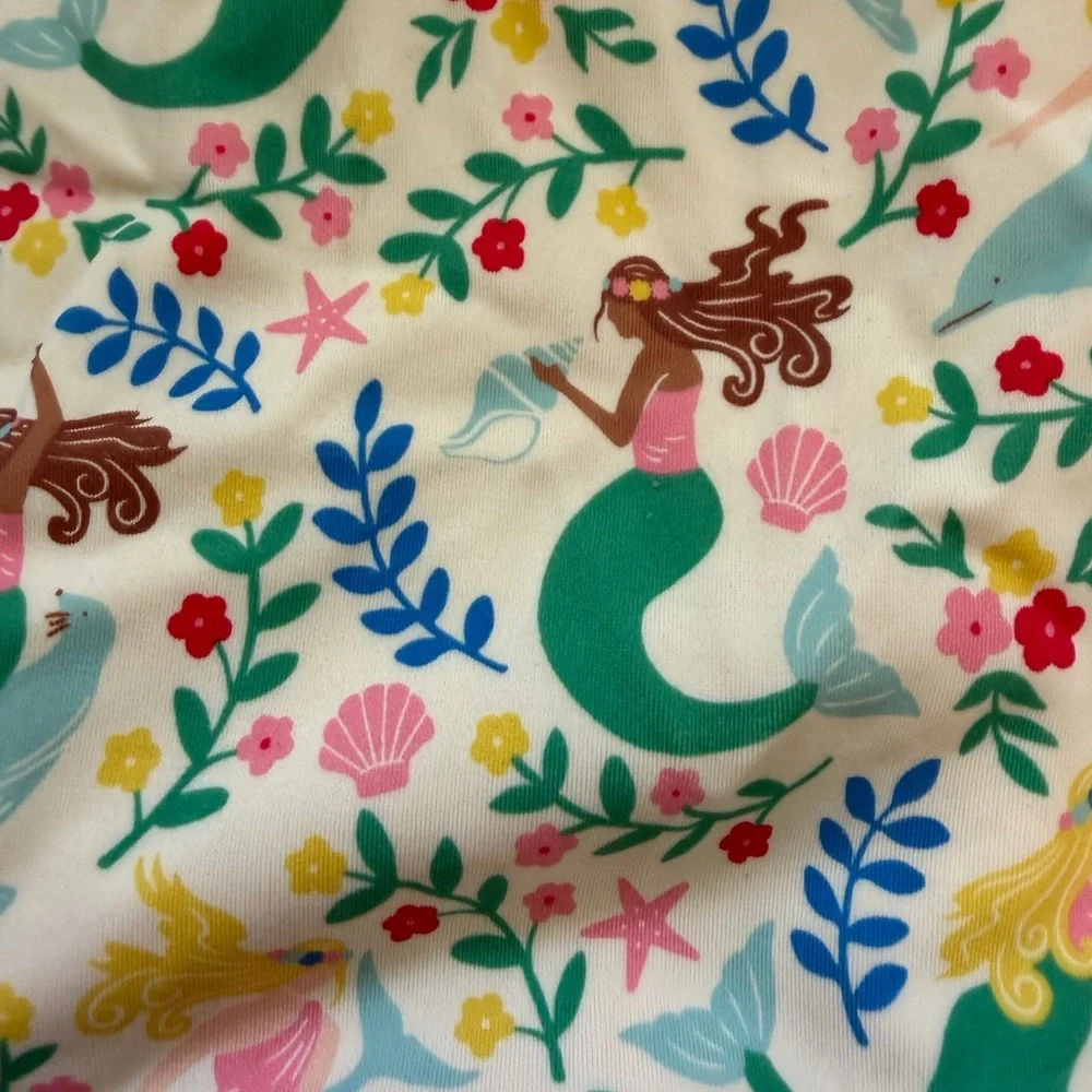 Mini Boden Halterneck Mermaid Swimsuit Ruffle Trim Size 2-3 Years Beach